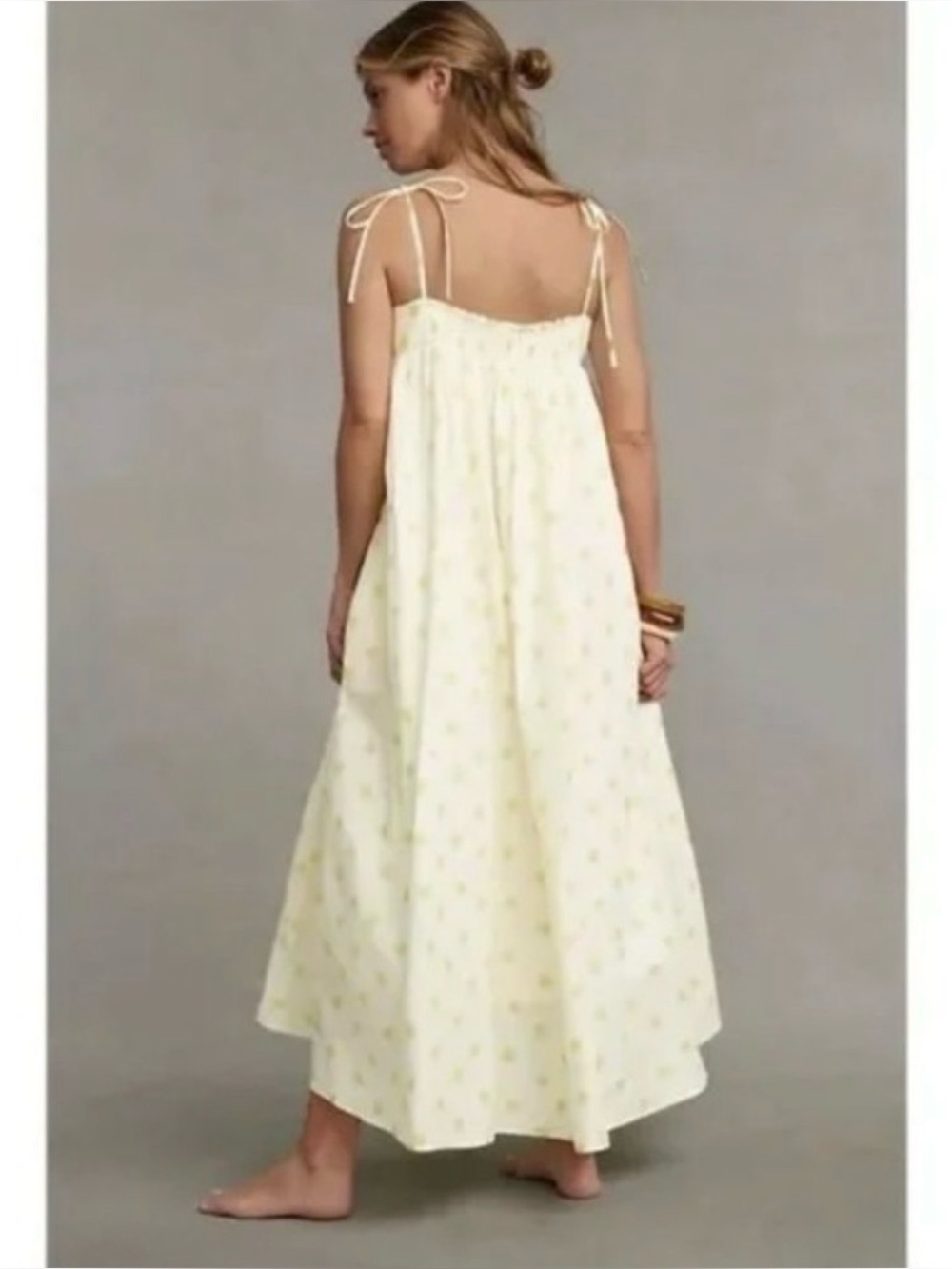 Anthropologie WHIT TWO Polka Dot Maxi Dress Boho Resortwear Medium - Picture 3 of 16